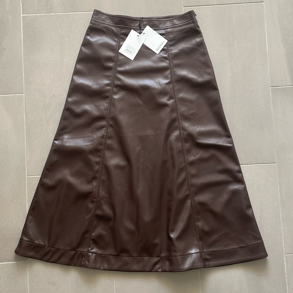Rodebjer Forli faux leather midi skirt NWT - Picture 5 of 16